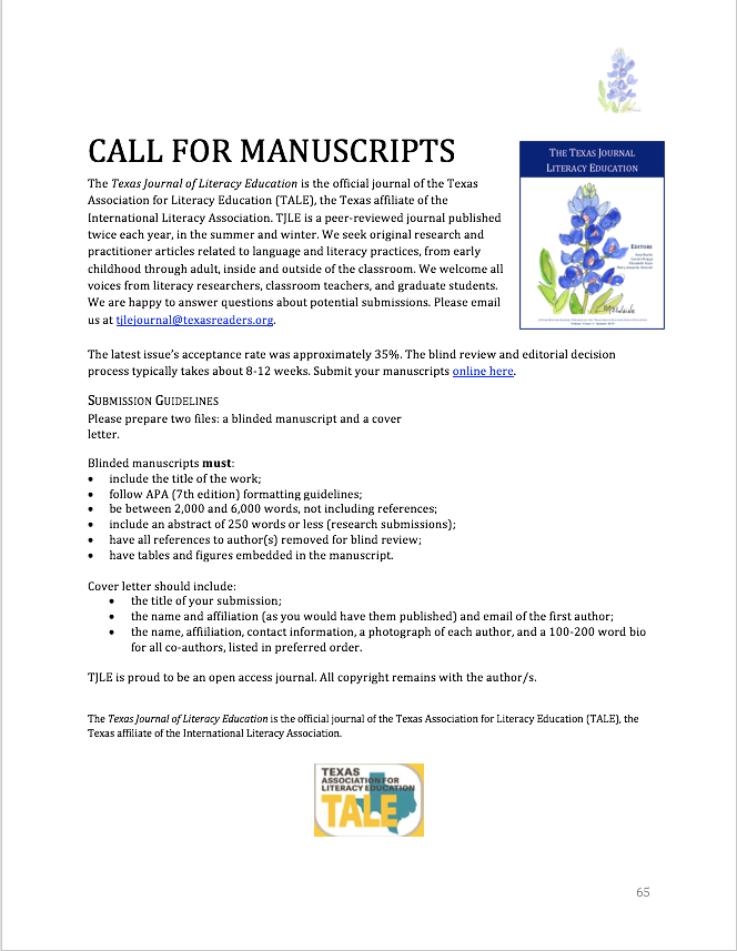 Image of Call for Manuscripts
